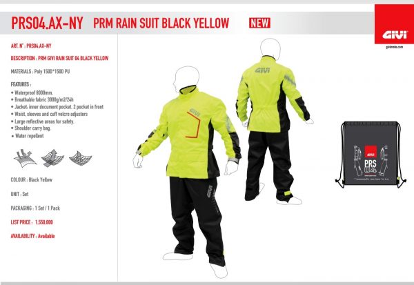 Bộ quần áo mưa GIVI PRS04