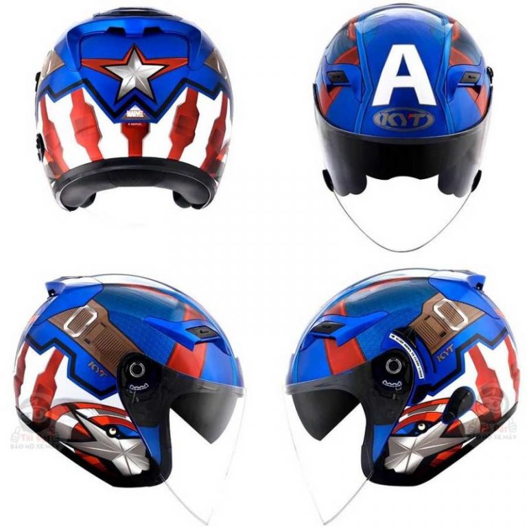 Mũ bảo hiểm 3/4 KYT Venom CAPTAIN AMERICA