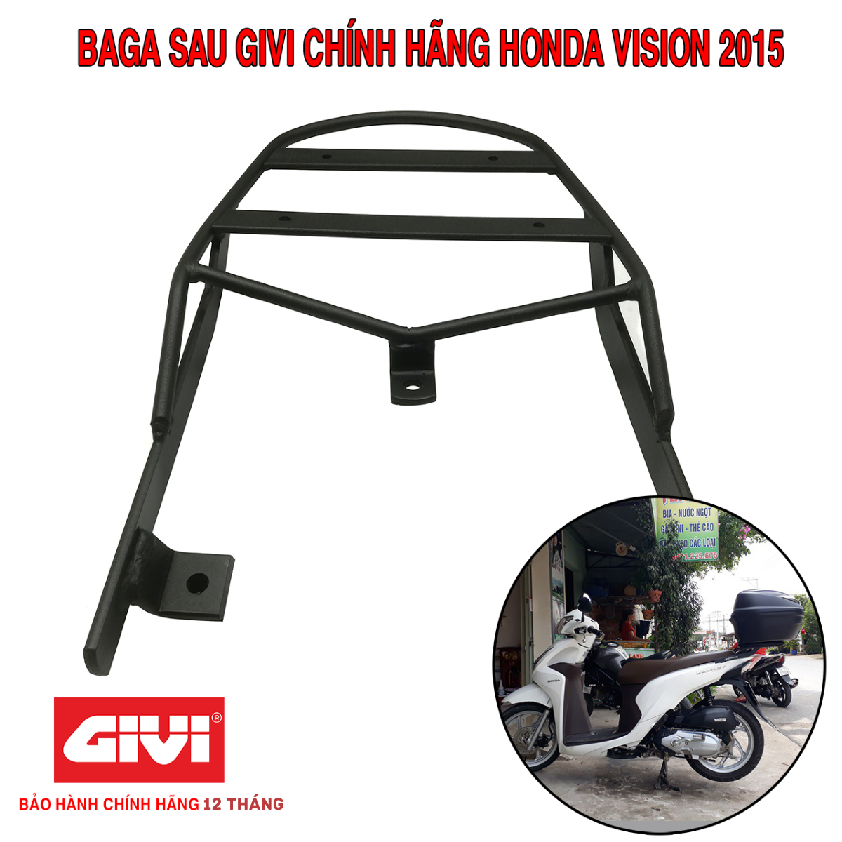 Baga sau GIVI cho xe Honda Vision 2015/2016