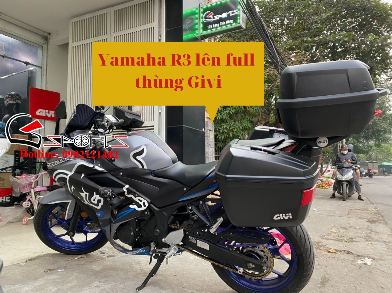 yamaha r3 full givi