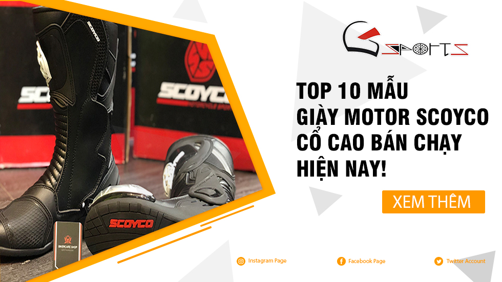 Top 10 mẫu Giày motor Scoyco Cổ cao bán chạy hiện nay!