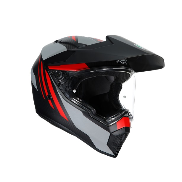 Mũ Dual Sport AGV AX9 Refractive ADV Matte Carbon/Red