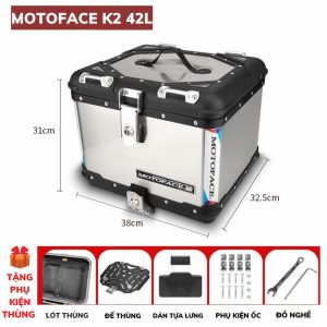 Thùng nhôm MOTOFACE K2 NEW 42 lít – Chính hãng