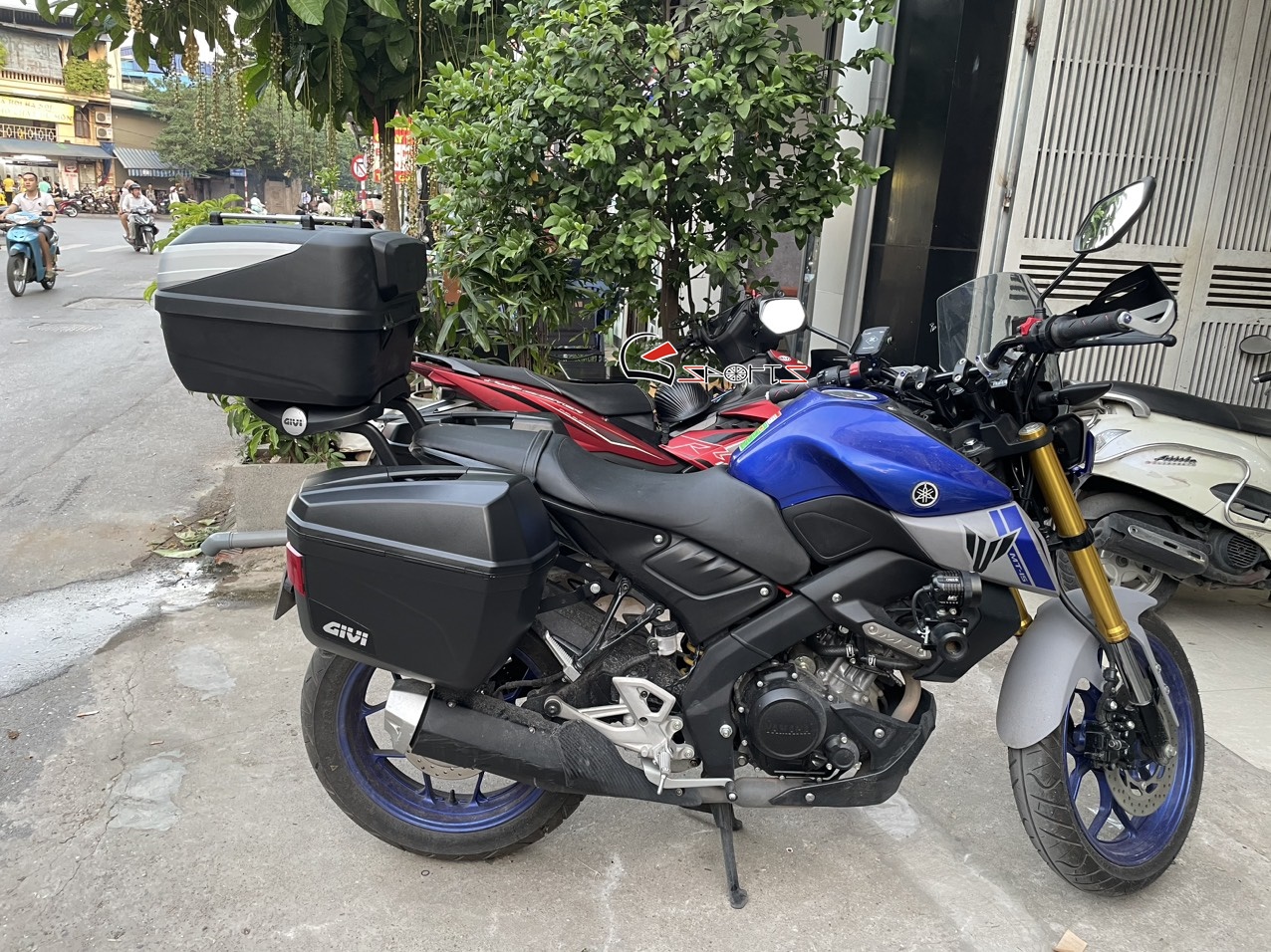 yamaha mt15 lap full 3 thung givi 3