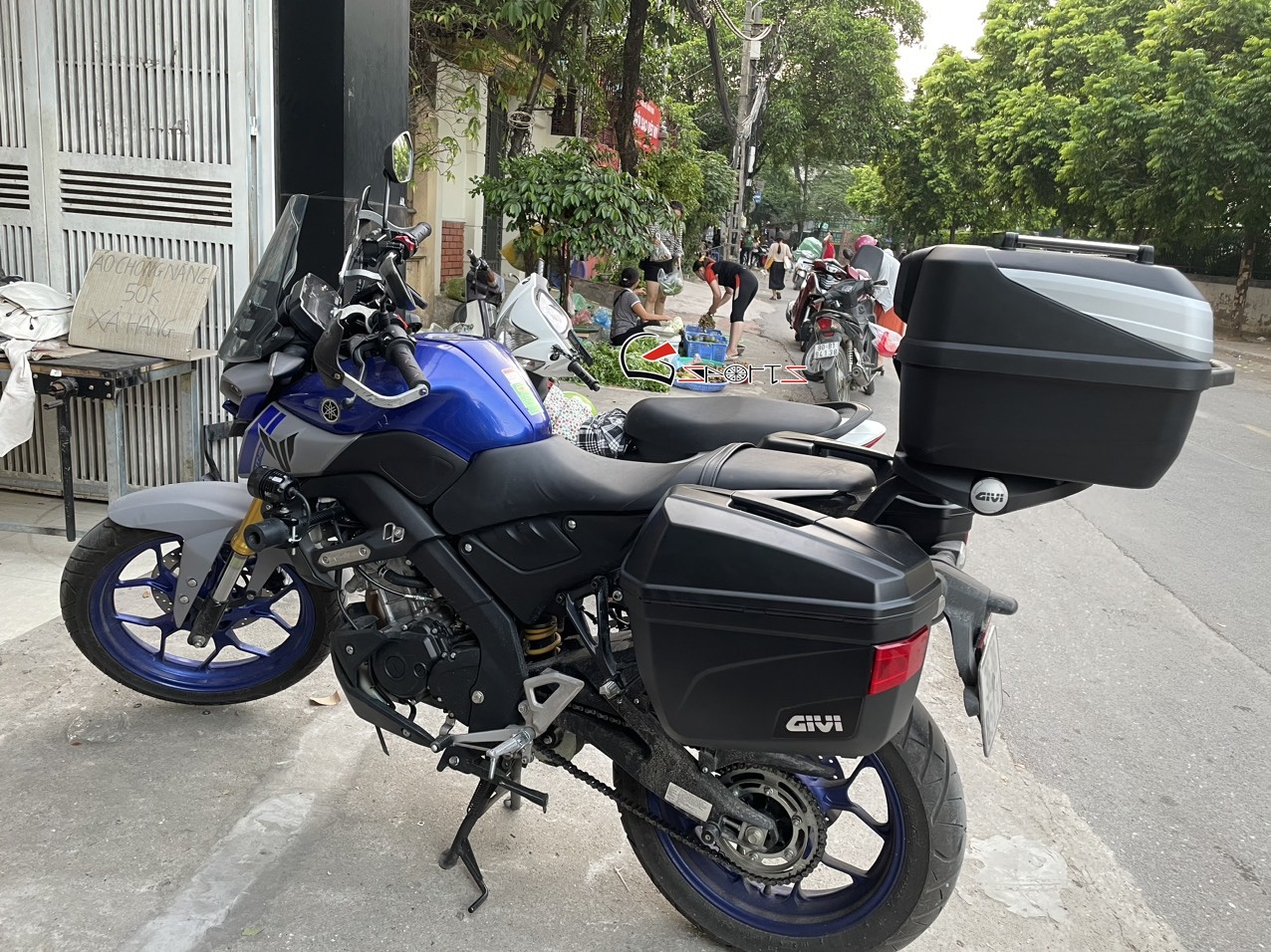 yamaha mt15 lap full 3 thung givi 4