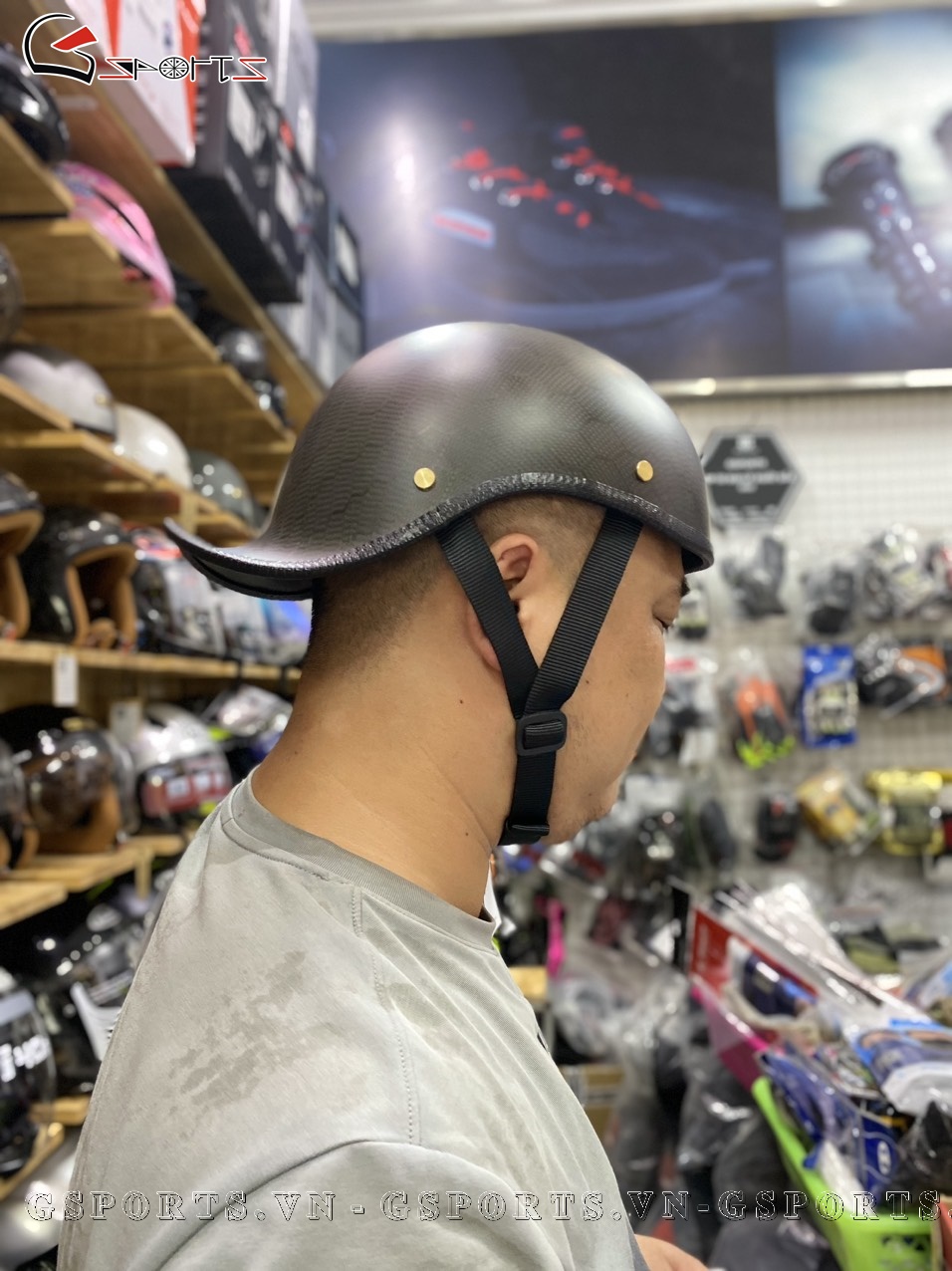 Mũ bảo hiểm Carbonx Gangster mu bao hiem gangster carbonx gsports 5