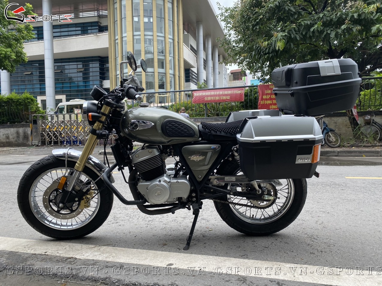 Xe GPX 250 lắp combo 3 thùng Givi thung dung do Givi lap xe gpx 250 gsports 5