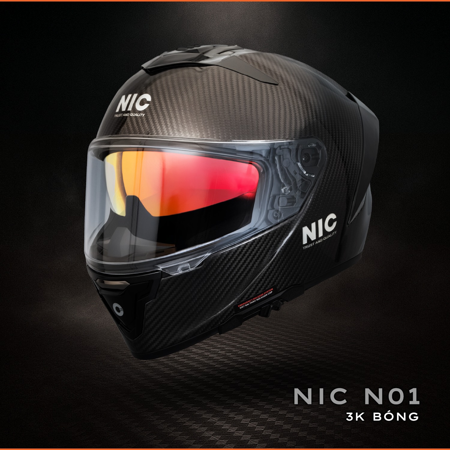 Mu bao hiem NIC N01 carbon kinh revo Mu bao hiem NIC N01 carbon kinh revo