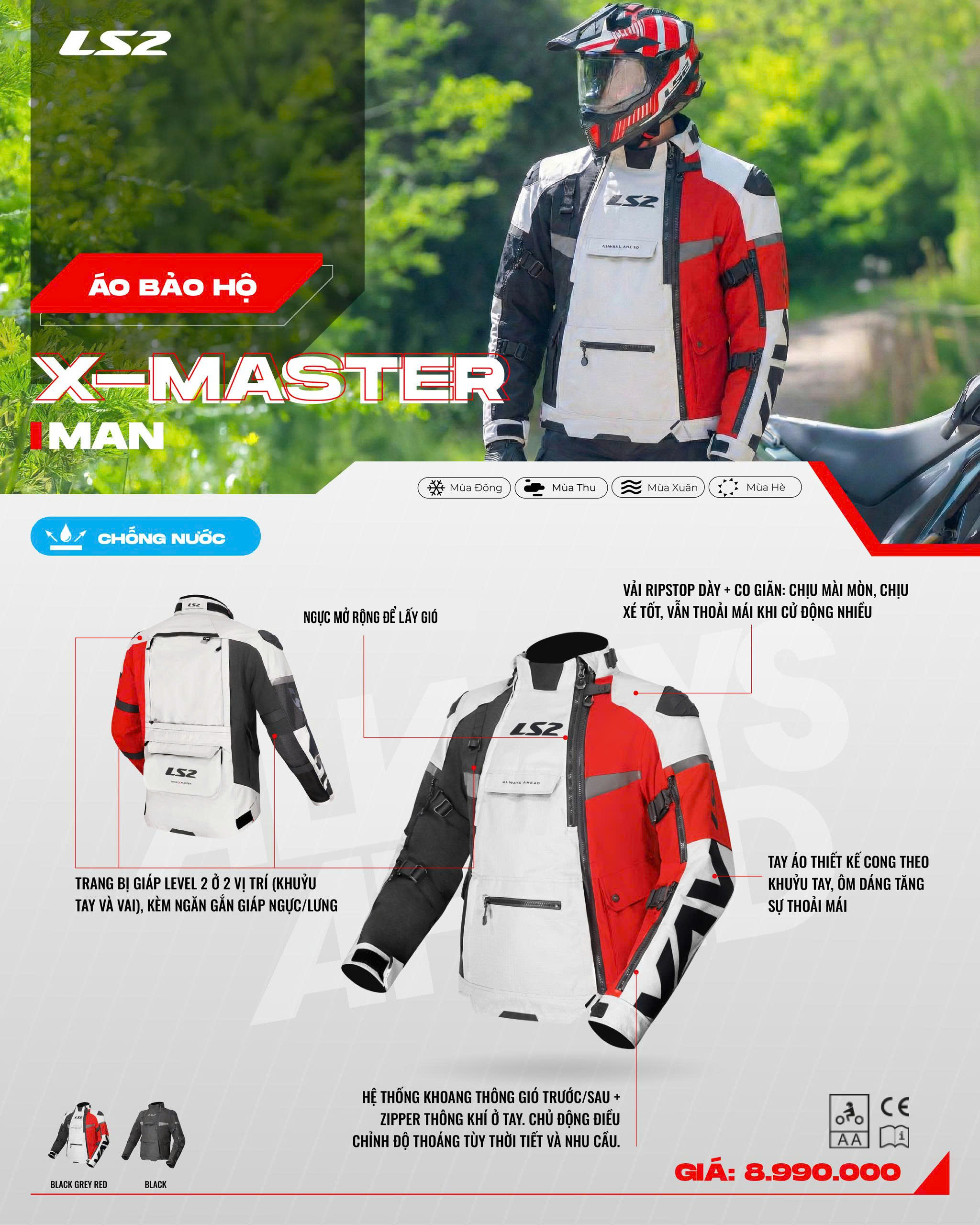 ao giap bao ho motor ls2 xmaster 1