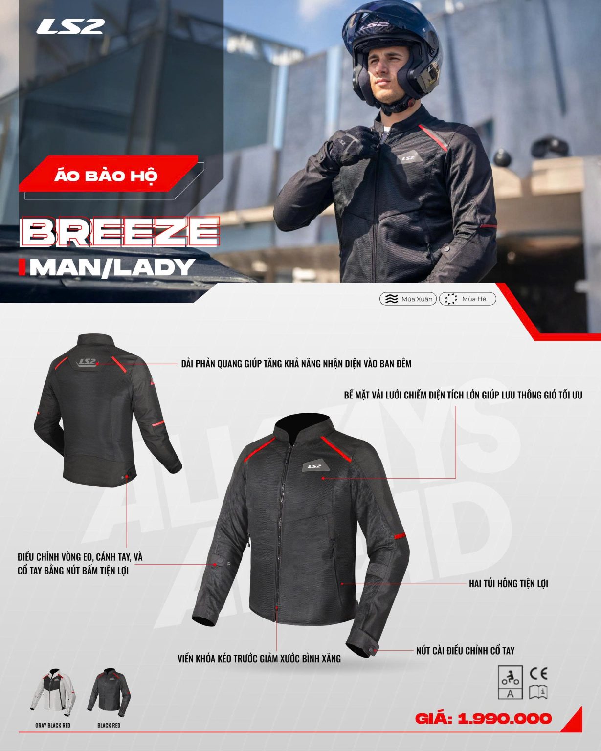 ao giap motor ls2 breeze man 1