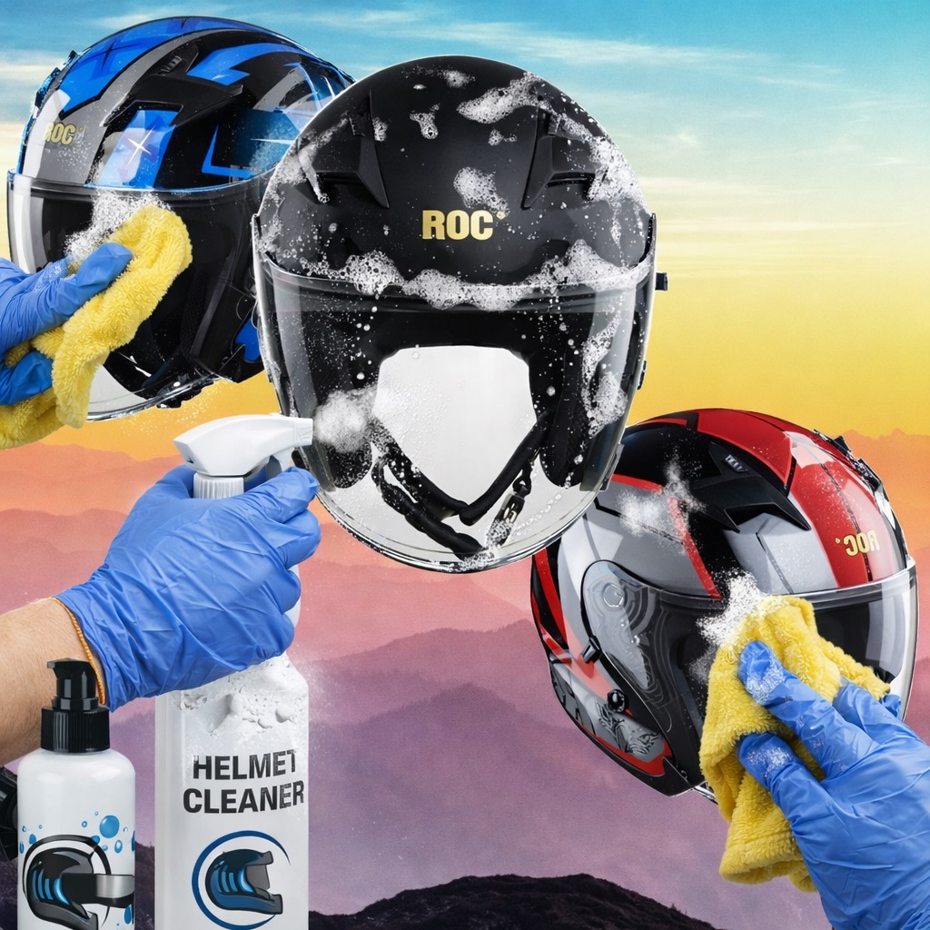 Vệ sinh mũ bảo hiểm ROC mu bao hiem roc r02 ha noi