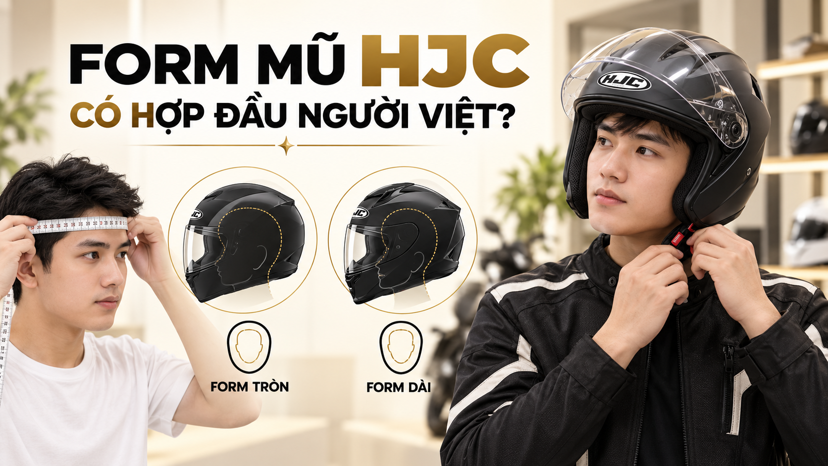 Form Mũ HJC Có Hợp Đầu Người Việt? Cách Chọn Size Chuẩn